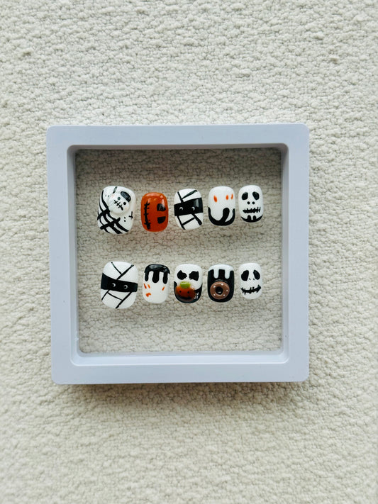 Halloween Pumpkin Press-On Nails: Exquisite Daily Charm