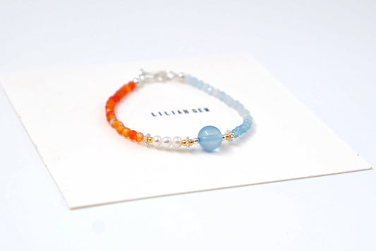 Dunhuang Harmony Crystal Bracelet – Blue (Calm & Clarity), Orange (Creativity & Joy), Clear (Balance & Healing)