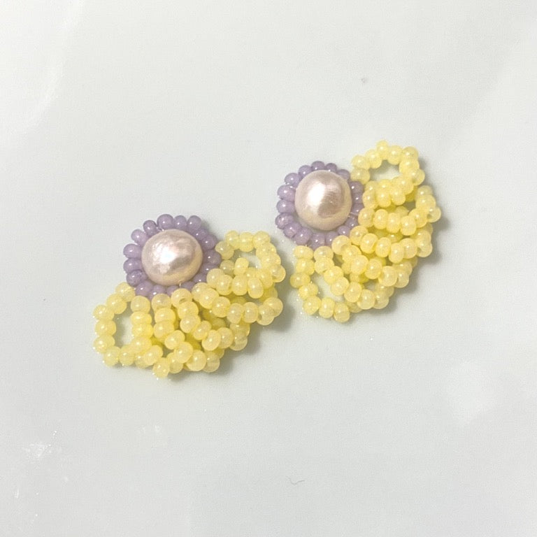 Delicate Seashell Charm Pearl Earrings