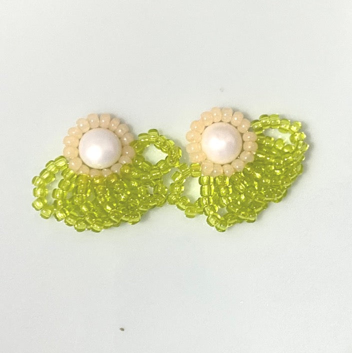 Delicate Seashell Charm Pearl Earrings