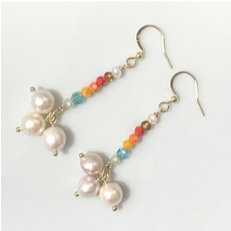 Rainbow Pearl Earrings